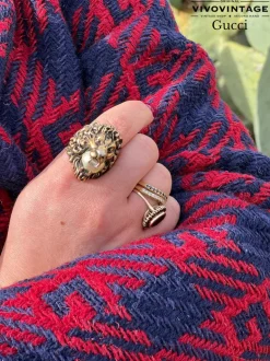 Anello Gucci testa di leone