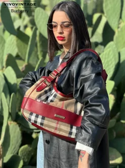Borsa Burberry tartan