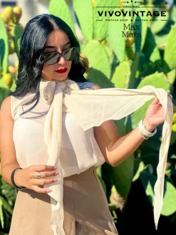 Chemise in seta Max Mara con stola tg 42