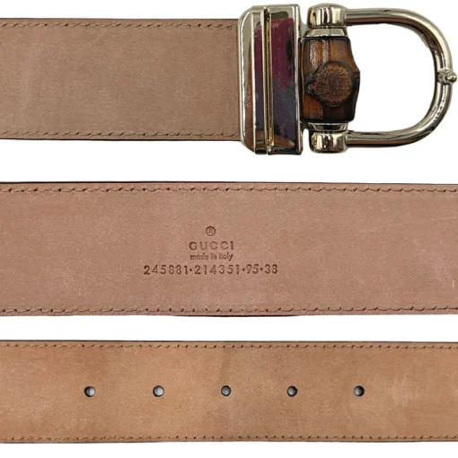 Cintura Gucci bamboo elastica Tg 42