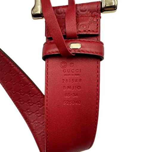 Cintura Gucci rossa Tg 42