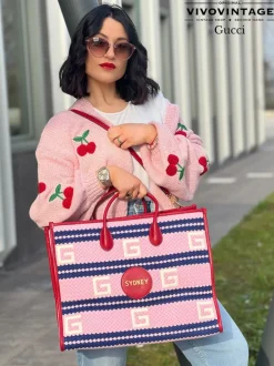 Gucci Sydney Striped tote