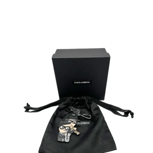 Portachiavi Black Leather Family Dolce&Gabbana
