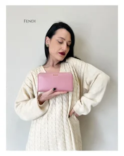 Portafoglio Fendi rosa