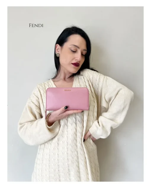 Portafoglio Fendi rosa