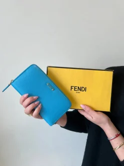 Portafoglio Fendi turchese