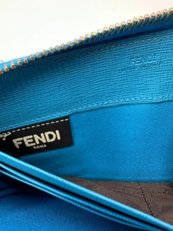 Portafoglio Fendi turchese