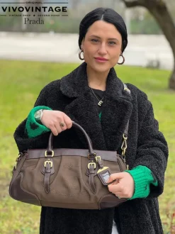 Prada satchel jacquard