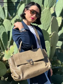 Satchel Sofia con tracolla Salvatore Ferragamo
