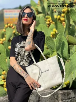 Secchiello Balenciaga tessuto