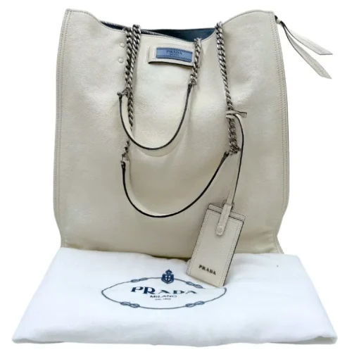 Shopper Prada bianca
