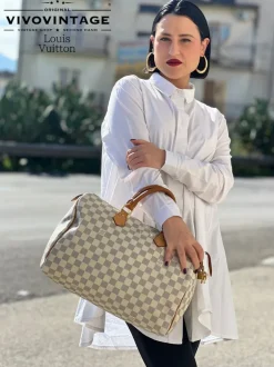 Speedy 35 Damier Azur personalizzato LV