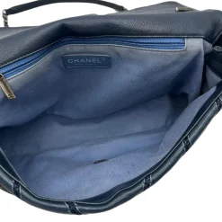 Stitched Chevron Calfskin Chain Flap Chanel