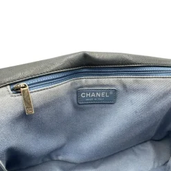 Stitched Chevron Calfskin Chain Flap Chanel