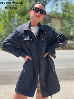 Trench Burberry blu tg 40