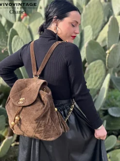 Zaino Chanel scamosciato