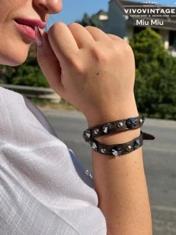 Bracciale Miu Miu marrone
