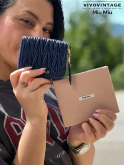 Portafoglio Miu Miu gaufré