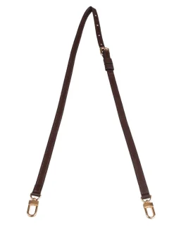 Tracolla amovibile in pelle testa di moro con hardware oro