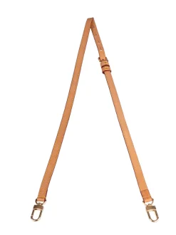 Tracolla amovibile in vacchetta naturale con hardware oro